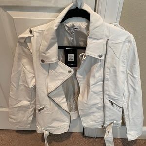 Wife White faux leather jacket
